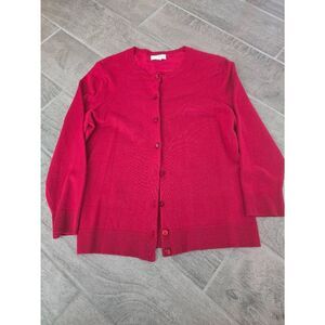 Women's Charter Club Cardigan Sweater Red Size Petite‎ Small